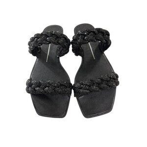 Black Rhinestone Braided Strap Sandals By Dolce Vita - Womens Size 8